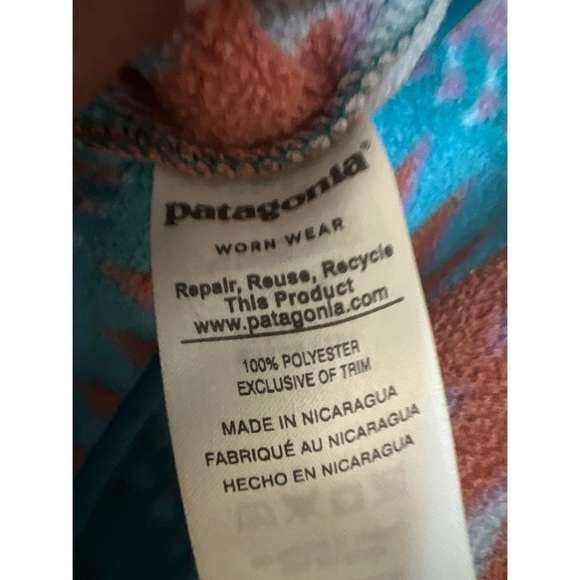 RARE Patagonia Snap-T Fleece Laughing Waters Pullover - Size L - Picture 7 of 8